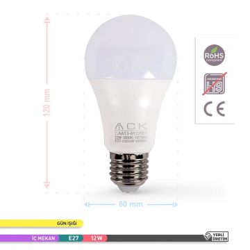 ACK AA13-01120 11 Watt LED Ampul - Gün Işığı (3000K)