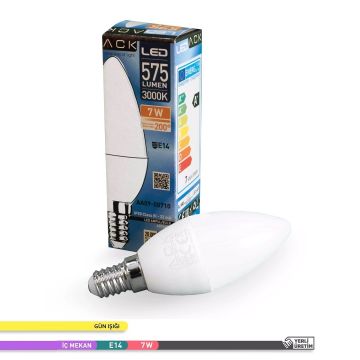 ACK AA09-00713 7 Watt LED Mum Ampul - Beyaz Işık (6500K)