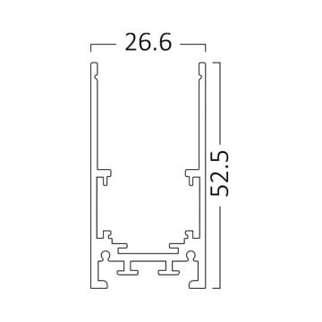 Braytron BY41-00211 1 Metre Sıva Üstü Derin Magnet Ray