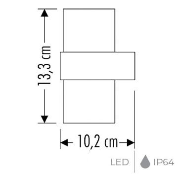 CATA CT-7047 BORA 12 Watt Dış Mekan LED Aplik - Gün Işığı (3200K)