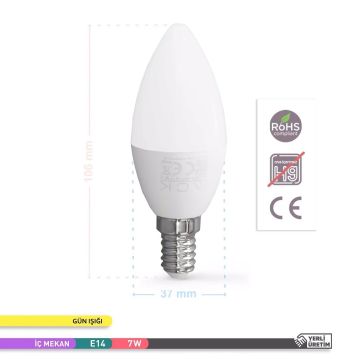 ACK AA09-00710 7 Watt LED Mum Ampul - Gün Işığı (3000K)