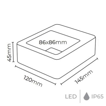 MOLLED MOL8009 3 Watt Beyaz Dış Mekan LED Aplik - Metal Gövde - Gün Işığı (3000K)