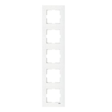 VİKO Karre 90960224 Beşli Dikey Çerçeve [Beyaz]
