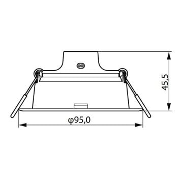 PHILIPS 3.5 Watt Sıva Altı Yuvarlak LED Panel - Beyaz Işık