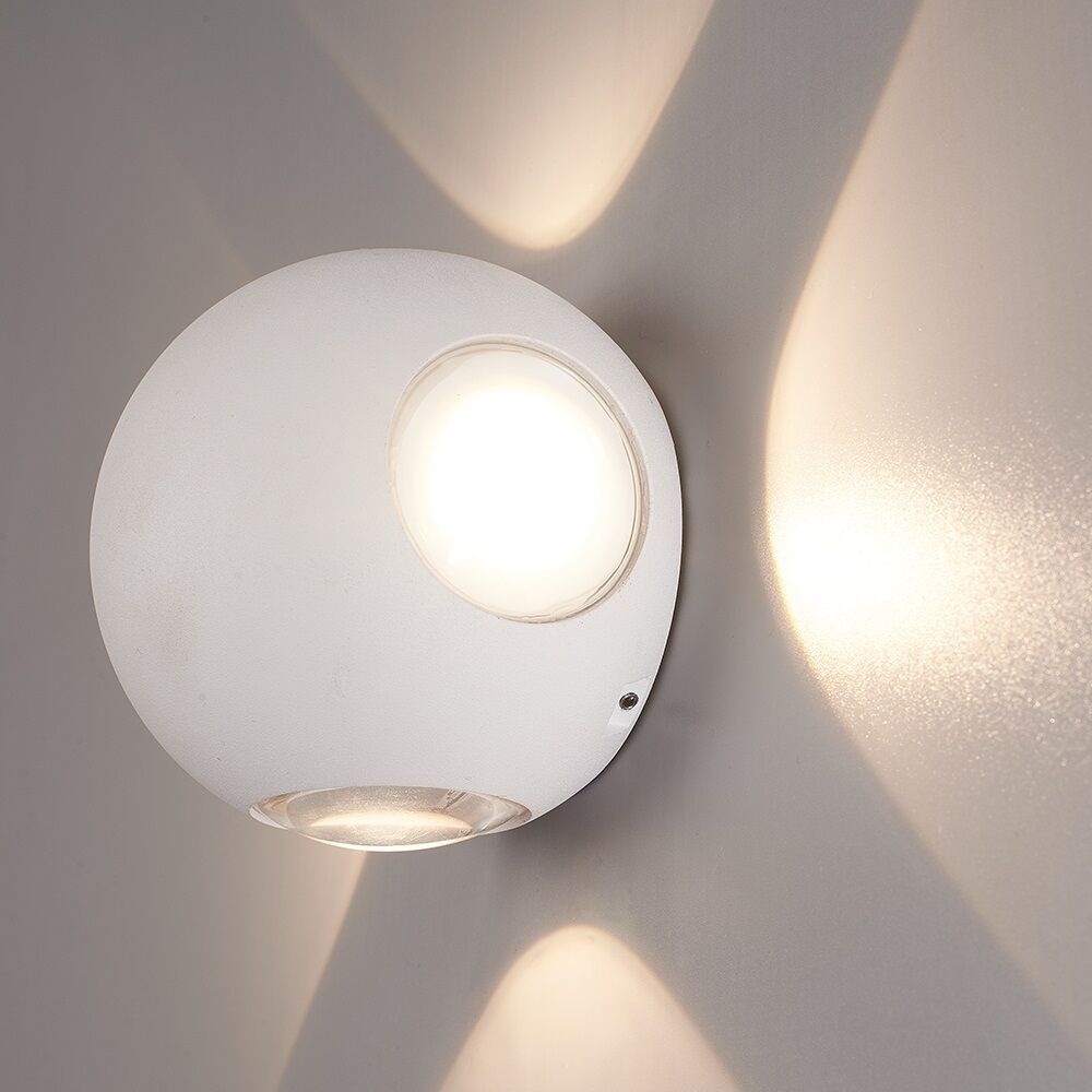 MOLLED MOL8020 3x4 Watt Beyaz 4 Yönlü Dış Mekan LED Aplik - Metal Gövde - Gün Işığı (3000K)