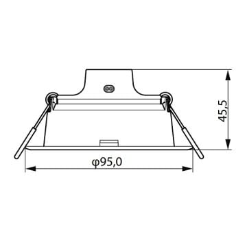 PHILIPS 3.5 Watt Sıva Altı Yuvarlak LED Panel - Gün Işığı (3000K)