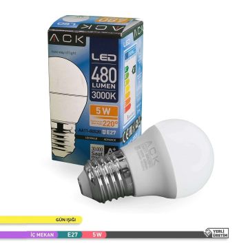 ACK AA11-00520 5 Watt LED G45 Top Ampul - Gün Işığı (3000K)