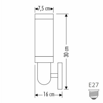 CATA CT-7011 ROMA Siyah Kule Bahçe Apliği (ABS Plastik)