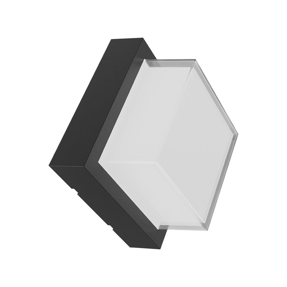 Braytron BG38-01311 15 Watt Siyah Kasa Kare Dış Mekan LED Aplik - Ilık Beyaz (4000K)