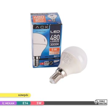 ACK AA11-00510 5 Watt LED P45 Top Ampul - Gün Işığı (3000K)