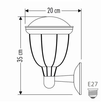 CATA CT-7019 TORİNO Siyah Bahçe Apliği (ABS Plastik)