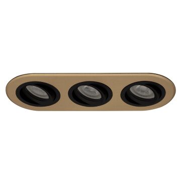 goldX ZE809-G 12 Watt Gold Sıva Altı Üçlü Oval LED Spot (SAMSUNG LED & EAGLERISE Driver)