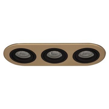 goldX ZE809-G 12 Watt Gold Sıva Altı Üçlü Oval LED Spot (SAMSUNG LED & EAGLERISE Driver)