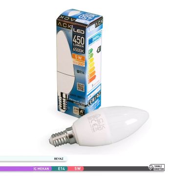 ACK AA09-00513 5 Watt LED Mum Ampul - Beyaz Işık (6500K)