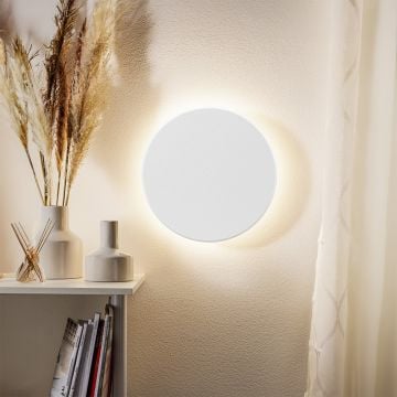 Braytron BG37-00280 12 Watt Beyaz Kasa Yuvarlak Dış Mekan LED Aplik - 3 Işık Renkli (Beyaz + Ilık Beyaz + Gün Işığı)