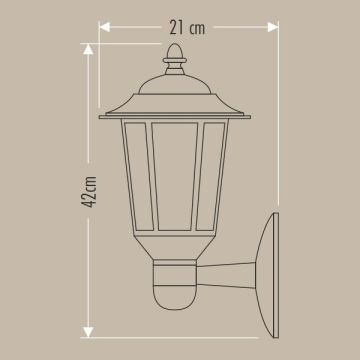 CATA CT-7110 PARMA Siyah Bahçe Apliği (ABS Plastik - E27 Duylu)