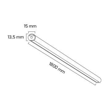 GOYA GY 8012-4 Siyah/Beyaz/Gri Kasa 45 Watt 180 cm Silindirik Lineer Sarkıt Armatür