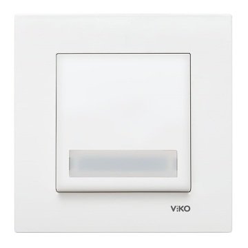 VİKO 92605727 Işıklı Etiketli Zil Anahtarı Düğmesi [Beyaz]