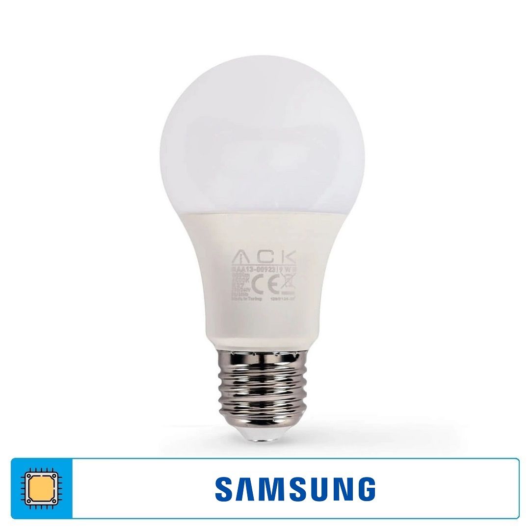 ACK AA13-00923 9 Watt LED Ampul - Beyaz Işık (6500K)