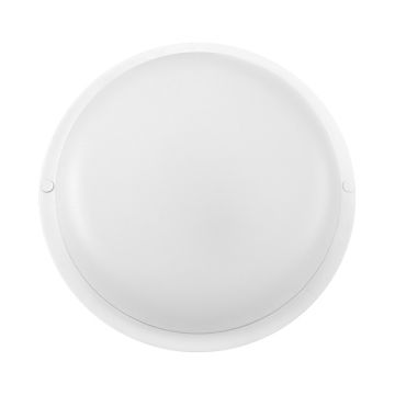 Braytron BC17-01230 18 Watt Beyaz Kasa Yuvarlak Dış Mekan LED Aplik - Beyaz Işık (6500K)