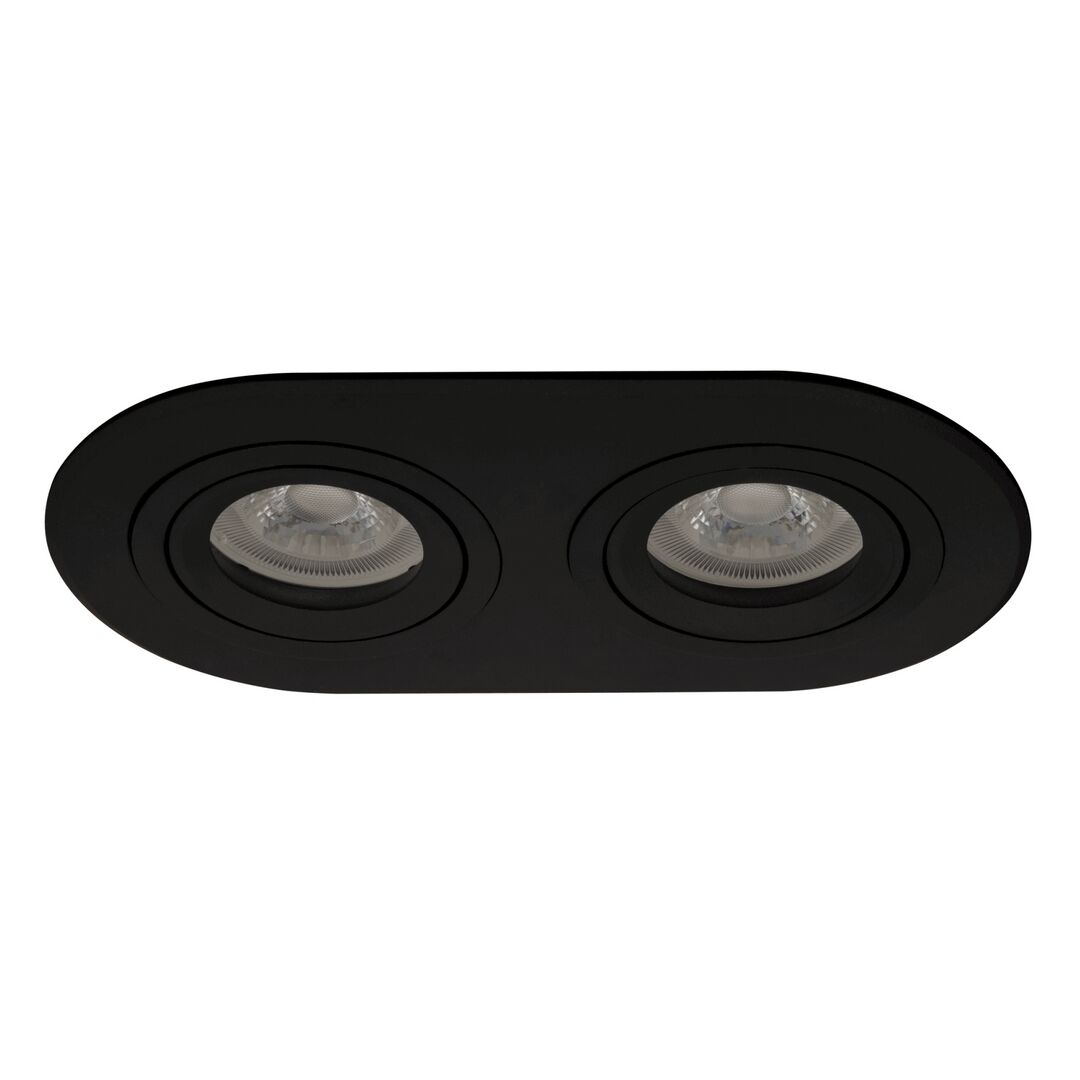 goldX ZE808-BK 2x12 Watt 2x12 Watt Siyah Sıva Altı İkili Oval LED Spot (SAMSUNG LED & EAGLERISE Driver)