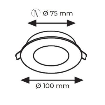 K2 GLOBAL KDL109 5 Watt Beyaz-Krom Sıva Altı LED Downlight Armatür - 3 Işık Renkli (Beyaz + Ilık Beyaz + Gün Işığı)