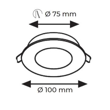 K2 GLOBAL KDL110 5 Watt Siyah-Krom Sıva Altı LED Downlight Armatür - 3 Işık Renkli (Beyaz + Ilık Beyaz + Gün Işığı)