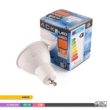 ACK AA24-01558 5 Watt GU10 Duylu Mercekli LED Ampul - SAMSUNG LED (Amber)