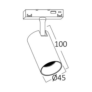 Braytron BD61-00211 10 Watt LED Magnet Ray Spot - Ilık Beyaz (4000K)