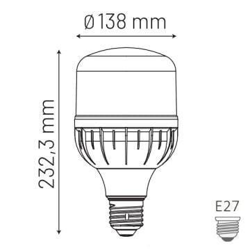 MONO 130-450140-651 45 Watt Torch LED Ampul - Beyaz Işık (6500K)