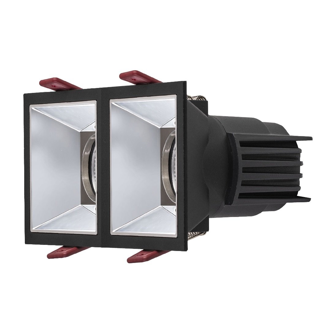 MOLLED MOL4162M 2x12 Watt Siyah-Krom Sıva Altı İkili LED Spot (SAMSUNG/OSRAM/PHILIPS LED & EAGLERISE/PHILIPS/LIFUD Driver)