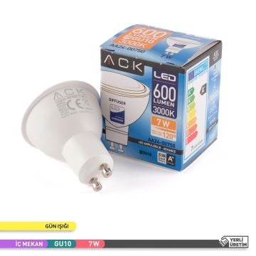 ACK AA24-00750 7 Watt GU10 Duylu LED Ampul - Gün Işığı (3000K)