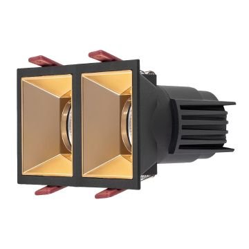 MOLLED MOL4161M 2x12 Watt Siyah-Gold Sıva Altı İkili LED Spot (SAMSUNG/OSRAM/PHILIPS LED & EAGLERISE/PHILIPS/LIFUD Driver)