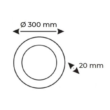 HELIOS HS 1061 55 Watt Sıva Üstü Yuvarlak LED Panel - Beyaz Işık (6400K)