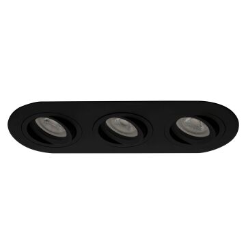 goldX ZE809-BK 12 Watt Siyah Sıva Altı Üçlü Oval LED Spot (SAMSUNG LED & EAGLERISE Driver)