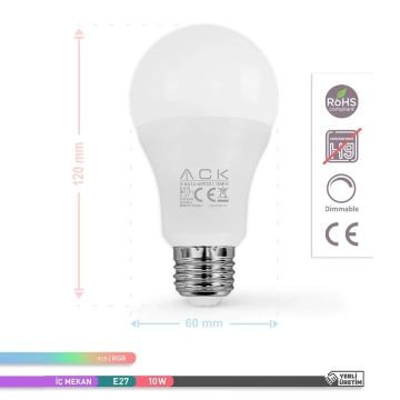 ACK AA14-60920 10 Watt Akıllı LED Ampul