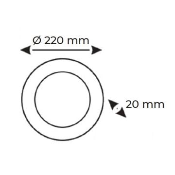 HELIOS HS 1060 40 Watt Sıva Üstü Yuvarlak LED Panel - Beyaz Işık (6400K)