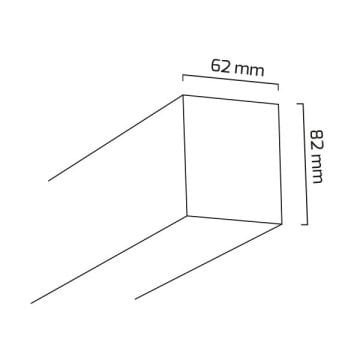 GOYA GY 8033-60 Siyah/Beyaz Kasa 26 Watt 60 cm Lineer Sarkıt Armatür