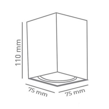 HELIOS HS 1632 7.5x7.5x140 cm Siyah-Bakır Sıva Üstü Spot Kasası (Metal)