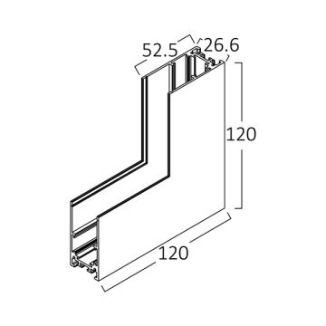 Braytron BY41-10211 Magnet Sıva Üstü L Dönüş (Duvar)