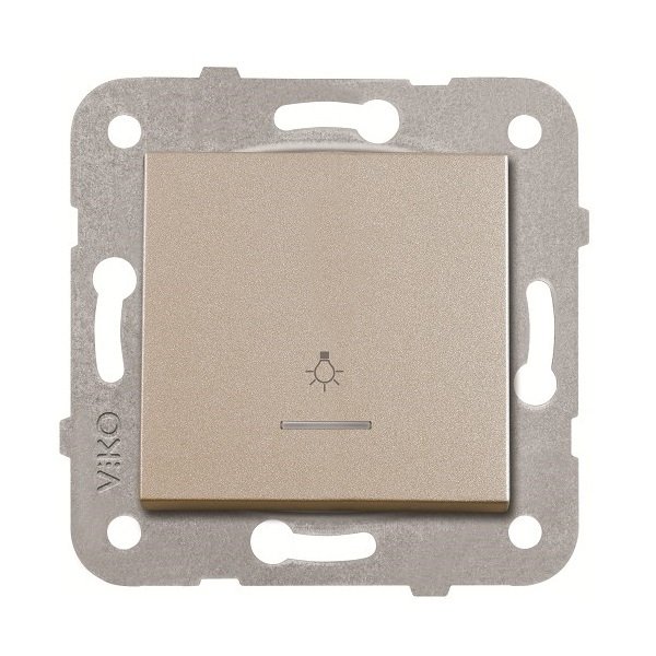 VİKO Novella/Trenda 92605214 Işıklı Light Anahtarı Düğmesi [Bronz]