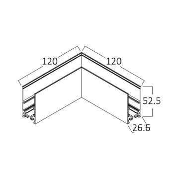 Braytron BY41-10201 Magnet Sıva Üstü L Dönüş Duvar Dış Köşe