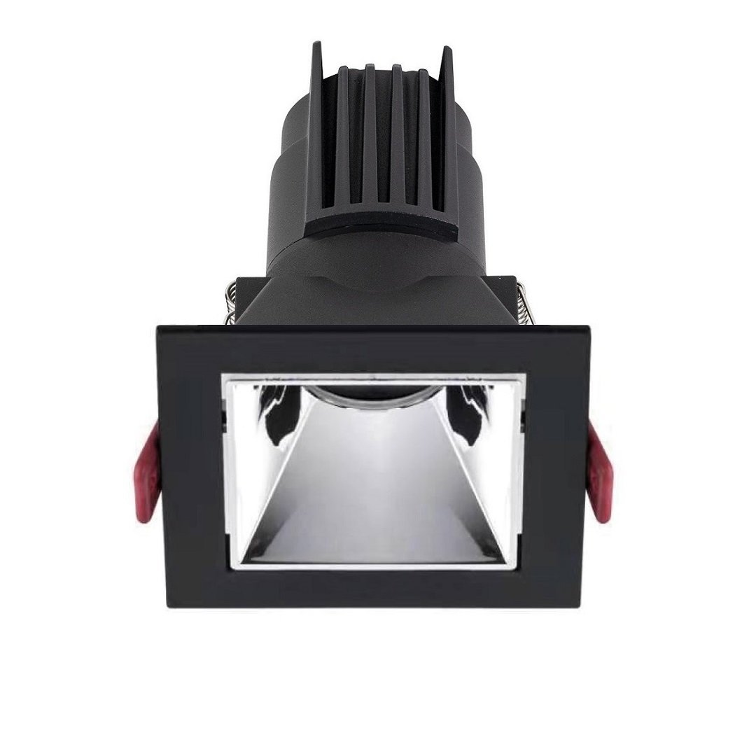 MOLLED MOL4162M 8 Watt Siyah-Krom Sıva Altı Kare LED Spot