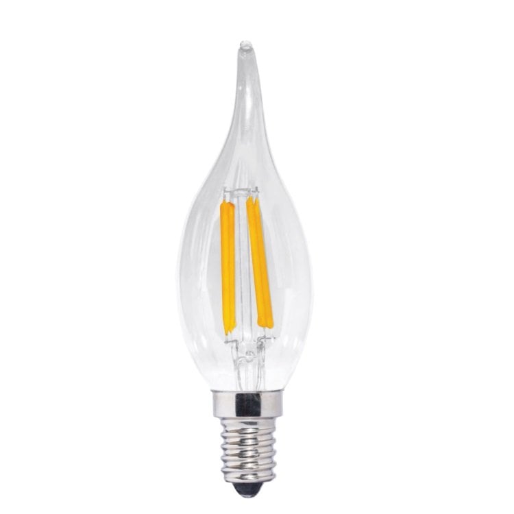 HELIOS HS 2087 7 Watt Şeffaf Rustik Kıvrık Mum Ampul - Beyaz (6500K)