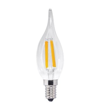 HELIOS HS 2087 7 Watt Şeffaf Rustik Kıvrık Mum Ampul - Beyaz (6500K)