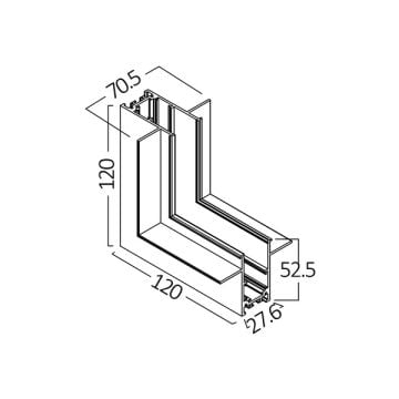 Braytron BY41-10111 Magnet Sıva Altı Tavan L Dönüş (Duvar İç Köşe)