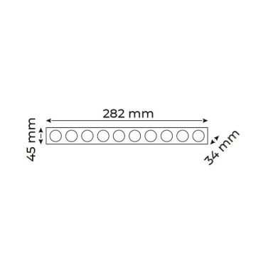 HELIOS HS 2445 Paris 20 Watt 28 cm Siyah Sıva Altı OSRAM LED Spot - Ilık Beyaz (4000K)