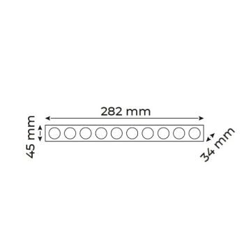 HELIOS HS 2448 Paris 20 Watt 28 cm Sıva Altı Beyaz-Siyah OSRAM LED Spot - Ilık Beyaz (4000K)