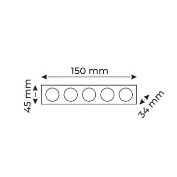 HELIOS HS 2444 Paris 10 Watt 15 cm Siyah Sıva Altı OSRAM LED Spot - Ilık Beyaz (4000K)