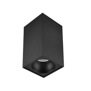 inoled 9245-02 6x6x10 cm Siyah Sıva Üstü Spot Kasası - GU10 Duylu - Metal
